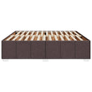 sengeramme uden madras 200x200 cm stof mørkebrun