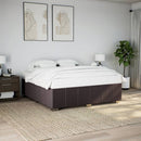 sengeramme uden madras 200x200 cm stof mørkebrun