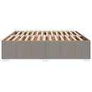 sengeramme uden madras 200x200 cm stof gråbrun