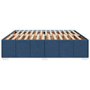 sengeramme uden madras 200x200 cm stof blå