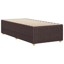 Sengeramme uden madras Mørkebrun 80x200 cm Stof