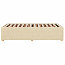 sengeramme uden madras 80x200 cm stof cremefarvet