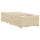sengeramme uden madras 80x200 cm stof cremefarvet