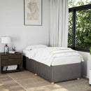 sengeramme uden madras 90x190 cm stof gråbrun
