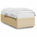 sengeramme uden madras 90x190 cm stof cremefarvet