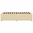 sengeramme uden madras 90x190 cm stof cremefarvet