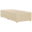 sengeramme uden madras 90x200 cm stof cremefarvet