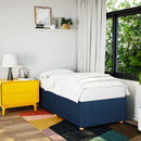 sengeramme uden madras 100x200 cm stof blå