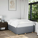 sengeramme uden madras 120x190 cm stof enkeltseng lysegrå