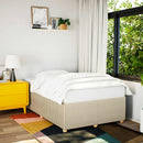 sengeramme uden madras 120x190 cm stof cremefarvet