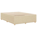 sengeramme uden madras 140x190 cm stof cremefarvet