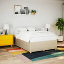 sengeramme uden madras 140x190 cm stof cremefarvet
