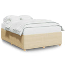 sengeramme uden madras 140x200 cm stof cremefarvet