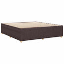 sengeramme uden madras 200x200 cm stof mørkebrun