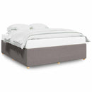 sengeramme uden madras 200x200 cm stof gråbrun