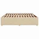 sengeramme uden madras 200x200 cm stof cremefarvet