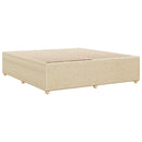 sengeramme uden madras 200x200 cm stof cremefarvet