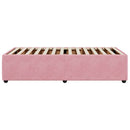 sengeramme 90x190 cm fløjl pink