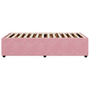 sengeramme 90x200 cm fløjl pink