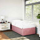 sengeramme 90x200 cm fløjl pink