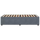 Sengeramme uden madras Mørkegrå 100x200 cm Fløjl
