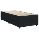 Sengeramme uden madras Sort 100x200 cm Fløjl