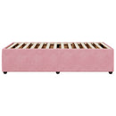 sengeramme 100x200 cm fløjl pink
