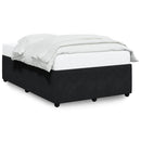 sengeramme uden madras 120x190 cm fløjl enkeltseng sort