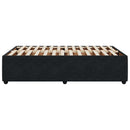 sengeramme uden madras 120x190 cm fløjl enkeltseng sort