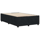 sengeramme uden madras 120x190 cm fløjl enkeltseng sort