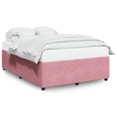 sengeramme 140x190 cm fløjl pink