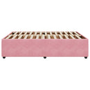 sengeramme 140x190 cm fløjl pink