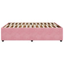 sengeramme 160x200 cm fløjl pink