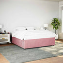 sengeramme 180x200 cm fløjl pink