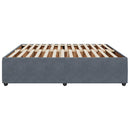 Sengeramme uden madras Mørkegrå 200x200 cm Fløjl