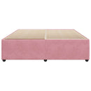sengeramme 200x200 cm fløjl pink