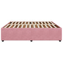 sengeramme 200x200 cm fløjl pink