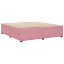 sengeramme 200x200 cm fløjl pink