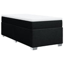 kontinentalseng med madras 90x200 cm stof sort
