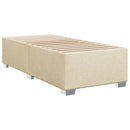 kontinentalseng med madras 100x200 cm stof cremefarvet
