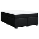 kontinentalseng med madras 140x190 cm stof sort