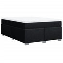 kontinentalseng med madras 140x190 cm stof sort