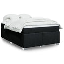 kontinentalseng med madras 140x190 cm stof sort