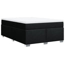 kontinentalseng med madras 160x200 cm stof sort