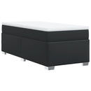 kontinentalseng med madras 80x200 cm kunstlæder sort