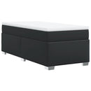 kontinentalseng med madras 90x190 cm kunstlæder sort