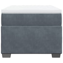 kontinentalseng med madras 100x200 cm fløjl mørkegrå
