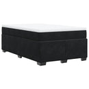 kontinentalseng med madras 120x190 cm velour sort
