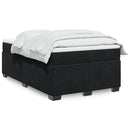 kontinentalseng med madras 120x190 cm velour sort