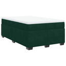 kontinentalseng med madras 120x190 cm velour mørkegrøn